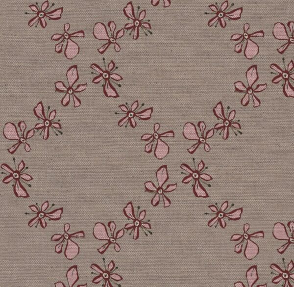 Blossom Trail Chelsea Pink & Taupe Fabric