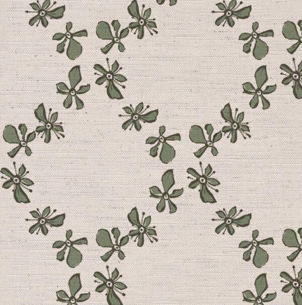 Blossom Trail Orchard Green Fabric