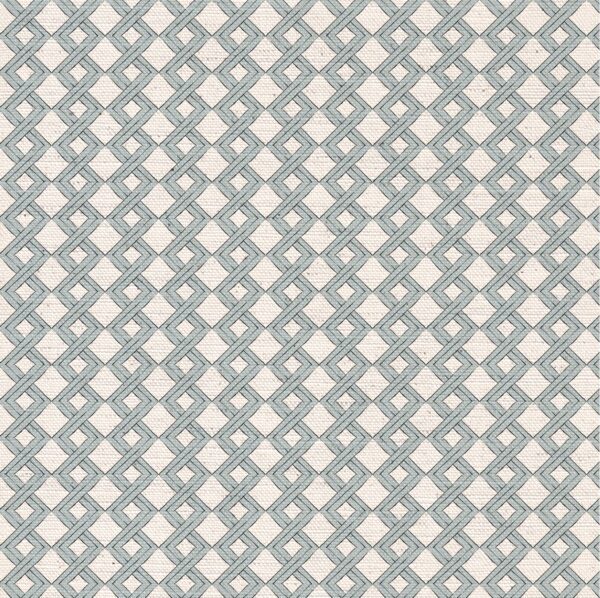 Mini Trellis Temple Blue Fabric